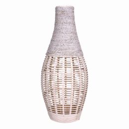 Coastal Bamboo and Rope Floor Vase (Pack of 1)