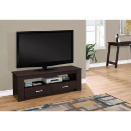 16.25" Particle Board and Laminate TV Stand with 2 Storage Drawers (Pack of 1)