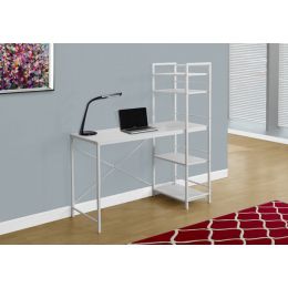 55" MDF and White Metal Computer Desk (Pack of 1)