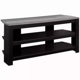 15.5" x 42" x 19.75" Black Grey Particle Board Laminate TV Stand (Pack of 1)