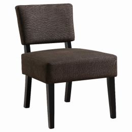 27.5" x 22.75" x 31.5" Brown Foam Accent Chair with Solid Wood Frame (Pack of 1)