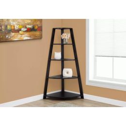 Noir Black  Bookcase Corner Accent Shelf (Pack of 1)