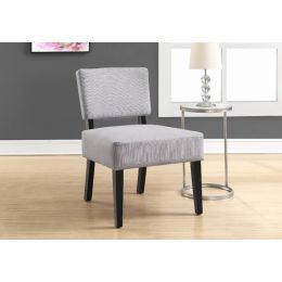 31.5" x 27.5" x 22.75" Light Grey Foam Accent Chair with Solid Wood Frame (Pack of 1)