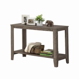 18" x 44" x 28" Dark Taupe Finish Accent Table (Pack of 1)