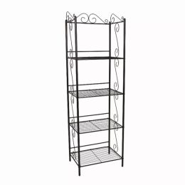 15.25" x 22" x 70" Brown Metal Shelf  Bookcase (Pack of 1)